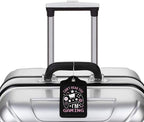 GACCAP 2 Pack Luggage Tags for Suitcase, Privacy Cover ID Label with Stainless Steel and Address Card for Travel Bag Backpack Cruise Ship Essentials Tag Women - Can't Hear You I'm Gaming Gamer Girl