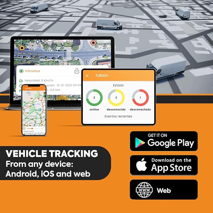 4G-Tracker - GPS Tracker for Vehicles: Car, Motorcycle and Truck | Direct Battery Connection and Built-in SIM | Vehicle Tracking with App, Anti-Theft, Speed Alert | Low-Cost Subscription Plans