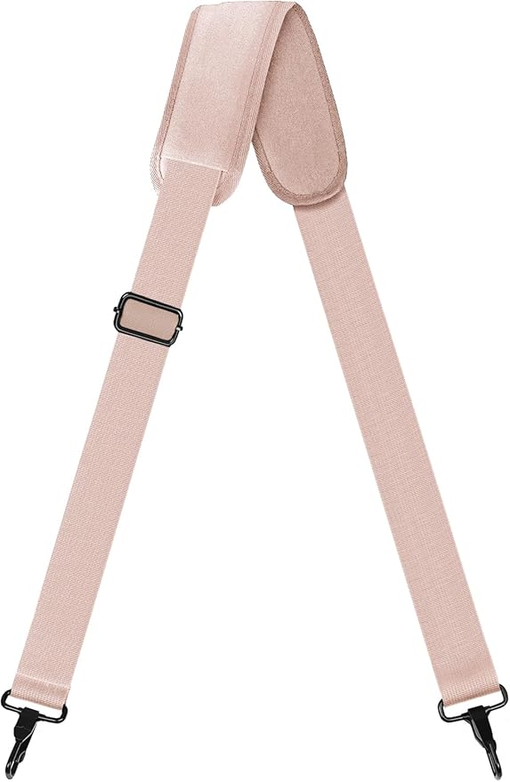 72 inch Shoulder Strap, Universal Replacement Laptop Shoulder Strap with Adjustable Buckles and Metal Hooks for Briefcase Laptop Messenger Bag Crossbody Bag Luggage/Duffel, Pink