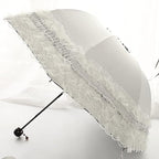 URAWESO Vintage Lace Parasol Gothic Lolita Umbrella UV Sun Protection Witch Cosplay Photoshoot Props Party Decoration