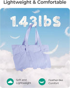BAGSMART Tote Bag for Women, Tote Bag with Zipper Work Tote with Compartments Nurse Shoulder Hanbag for Travel, Gym