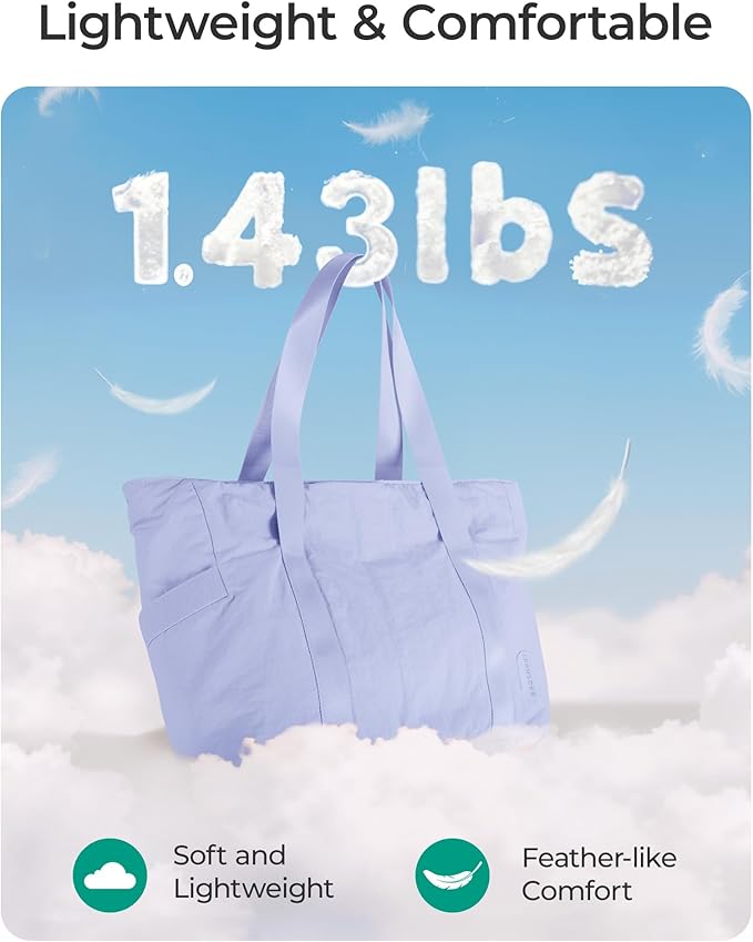BAGSMART Tote Bag for Women, Tote Bag with Zipper Work Tote with Compartments Nurse Shoulder Hanbag for Travel, Gym