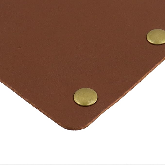 Mcredy Handbag Handle Cover Dark Brown PU Leather Luggage Handle Wraps with Metal Clasp for Purse Wallet Travel Bags, 4 Packs