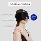 Weighted Facemask Silk ALASKA BEAR Eye Mask for Sleeping, Wraparound Style Compression, Wide Headband and Large Ear Coverage, Microwavable Beads Filled