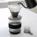 All-in-One Pour Over Coffee Maker Set with Scale, Spoon, Funnel - Portable Hand Brewed Drip Coffee for Travel, Camping, and Home Use