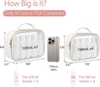 PACKISM Clear Makeup Bag - TSA Approved Toiletry Bag for Carry-on & Checked Luggage, Water Resistant Car Storage Organizer with Reinforced Seams