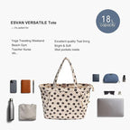 ESVAN Corduroy Yoga Tote Bag Gifts for Women Drawstring Yoga Mat Bag for Office Workout Travel Carryall Pilates Gym