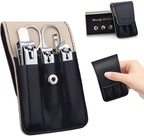 Nail Clipper Set, 6 Pcs Toenail Clippers, Stainless Steel Fingernail Clipper, and PU Leather Manicure Set, Purse Essentials Travel Nail Kit Gift Ideas