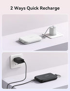 RORRY CharmGo Portable Charger, 10000mAh PD 30W Fast Charging Portable Charger Power Bank with Built-in Cables, Travel Keychain Charger Battery Pack for iPhone 17/16/15, for AirPods 2/3/4/Pro, Black