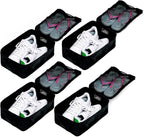 Travel Shoe Bags, Foldable Waterproof Shoe Pouches Organizer-Double Layer (4 Black Shoe Bags)