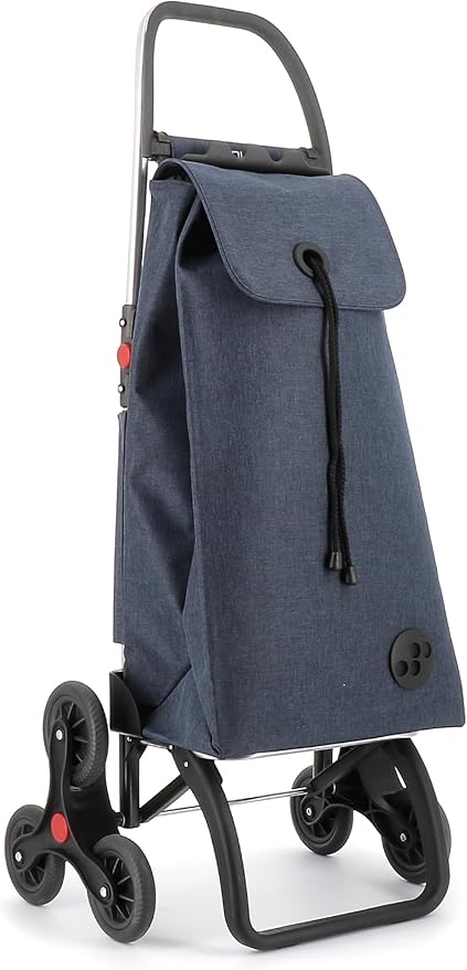 ROLSER I-Max Tweed 6 Wheel Stair Climber Foldable Shopping Trolley - Marine