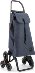 ROLSER I-Max Tweed 6 Wheel Stair Climber Foldable Shopping Trolley - Marine