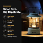 LUXPRO Retro LED Lantern - Battery-Powered Emergency Lantern - Water Resistant - Bright LED Lamp for Indoor & Outdoor Use - Use for Tents, Hiking or Hurricane Prep (Blue, Pack of 1)