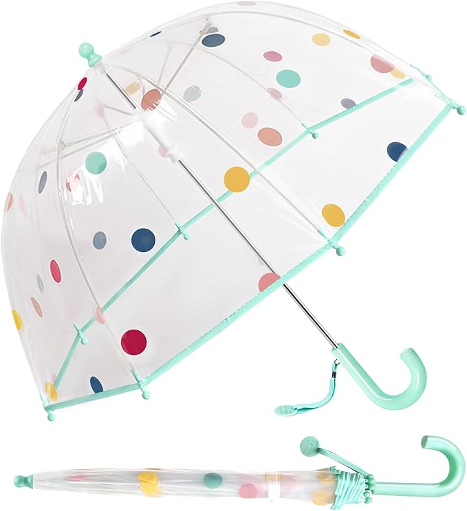 Kids Clear Umbrella for Rain Dome Bubble Umbrellas Windproof for Kids Boys and Girls