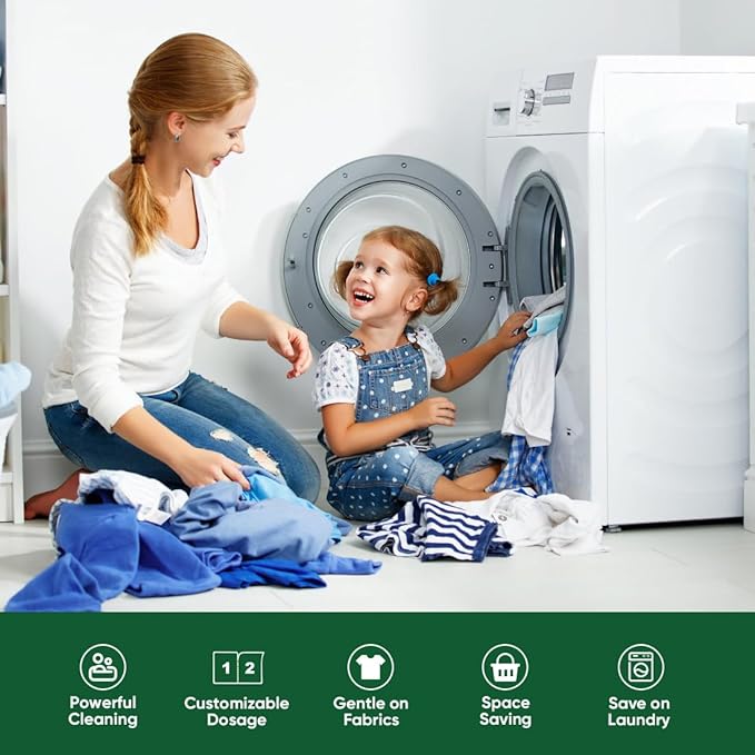 AIDEA Laundry Detergent Sheets, Washer Sheet Detergent, No Plastic Jug, Laundry Soap Sheet For Travel, Home Washing, Fresh Scent-(160 Loads) 80 Sheets