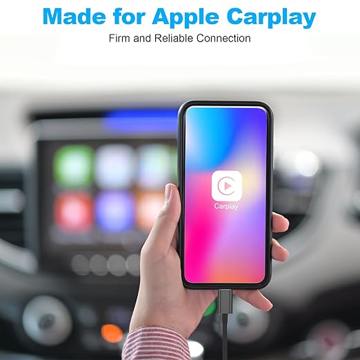 Snisre Car Carplay Cable, USB A to Lightning Cable 3FT Compatible with iPhone 14 13 12 11 Pro Max XR XS X Charger Cord，Car Charging Cord（Black）