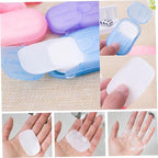 500 Sheets Colorful Disposable Soap Paper,5 Boxes Hand Cleaner Fragrance Mini Color Soap Papers for school Indoor,Outdoor,Travel,Camping Hiking,Paper Soaps for Travel,Foot and Hand Care