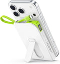 for Magsafe Power Bank, Magnetic Portable Charger with Stand, 10000mAh Wireless Battery Pack Fast Charging with Built in Cable(USB C), Powerbank for iPhone17/16/15/14/13/12 Travel & Daily, White