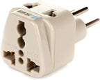 OREI US to Switzerland, Liechtenstein (Type J) Travel Adapter Plug - 2 in 1 - CE Certified - RoHS Compliant - 4 Pack - White Color (DB-11A-4PK)