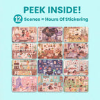 All The Different Rooms 500+ Sticker Book by Cupkin Fashion Toddler Travel Activity Coloring + Sticker Book, Road Trip Essentials, 12 Coloring Pages + Side by Side Scenes for Ages 2–8 Years