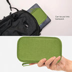 CAAORDKSO Electronics Organizer Travel Case, Travel Cable Organizer Bag Pouch Electronic Accessories Carry Case Waterproof Electronic Bag for Cable, Cord, Charger, Power Bank, Earphone (Green)