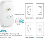 Oviitech 6 Outlet Surge Protector,900 Joules Wall Adapter Tap with 2 USB Charger, Dual 3.1A USB Ports, 3-Prong Wall Mount Outlet Plugs,ETL Listed,White