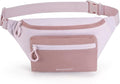 BAGSMART Fanny Packs for Women Men, Roomy Belt Bag with Adjustable Strap, Fashion Waist Packs for Running Traveling Hiking, Pink