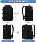 coofay Expandable Backpack For Traveling On Airplane Carry On Backpack For Women Men Airline Approved Personal Item Bag For Airlines Gym Bag For Women With Shoe Compartment