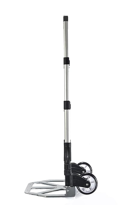 Tory Carrier Portable Hand Luggage Cart Trolley Lightweight Folding Luggage Trolley Load Capacity 150LBS Ideal for Home, Office, Travel Use (Black)