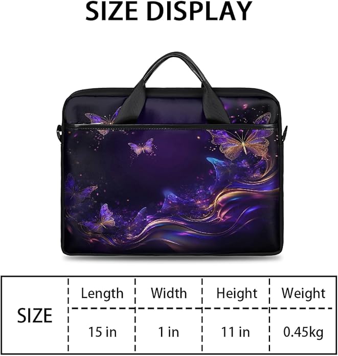 Laptop Shoulder Bag for Women Men, Waterproof Computer Case Messenger Bag Briefcase for Business Office Travel