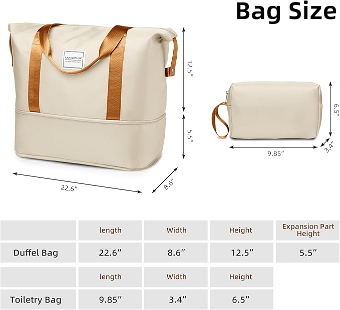 6 Piece Luggage Sets with Bags, Lightweight Expandable Checked Luggage Sets, Hardshell ABS Spinner Wheels Carry on Suitcase with TSA Lock, for Travel, Women Men (Cream Brown, 18/20/24/28inch+2bags)