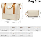 6 Piece Luggage Sets with Bags, Lightweight Expandable Checked Luggage Sets, Hardshell ABS Spinner Wheels Carry on Suitcase with TSA Lock, for Travel, Women Men (Cream Brown, 18/20/24/28inch+2bags)