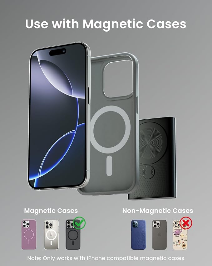 Kesguar Magnetic Portable Charger 10000mAh - 22.5W PD Super Fast Charging Wireless Power Bank, Ultra-Strong Magnet, USB C in&Out Battery Pack for iPhone 17/16/15/14/13/12 Pro Series