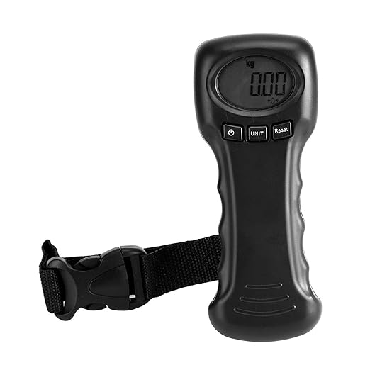 Portable Digital Luggage Scale with LCD Display, 110 lb / 50 kg Hanging Weight Scale for Travel Baggage