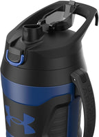 Under Armour Insulated Water Bottle with Handle & Fence Hook, Half Gallon Sports Water Jug, Leak-Resistant & BPA-Free for Baseball, Football & Gym - Royal/Black, 64oz