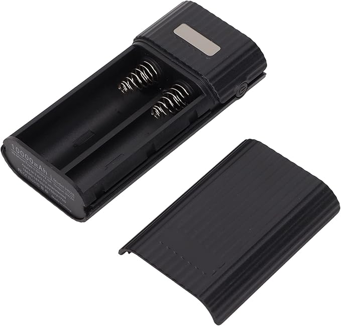 SUNGOOYUE DIY Power Bank Case H02B, Portable Battery Charger with Micro Type C Input for Mobile Phone MP3 MP4 Digital Camera, ABS Material (Black)