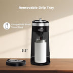 CHULUX Single Serve Coffee Maker for K Capsule, Mini Single One Cup Coffee Machine, Perfect for Small Space, Black