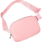 Belt Bag for Women Fanny Pack Crossbody Bags for Women Fashion Waist Packs with Adjustable Strap Gifts for Teenage Girls Women Men (Light Pink)