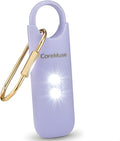 Personal Safety Alarm for Women – Panic Button 130dB Siren with Dual LED Strobe Flashlight, Rechargeable Self Defense Keychain for Night Walking, Campus, Travel Gifts for Women (Violet)