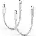 6 Inch USB C Cable for iPhone 16/15 Pro/Max, 2Pack 0.5FT USBC to USBC Cord Type C Fast Charging 60W for Samsung Galaxy S25, USB C Cable Short