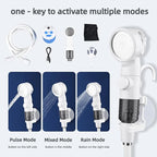 Portable Shower for Camping, Rechargeable Portable Camping Shower Pump with USB-C, Camp Shower with 3 Spray Modes, Outdoor Shower Kit for Camping, RV, Travel, Pet Bath, Watering Plants (+ Mesh Bag)