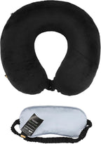 Bioworld Naruto Gray Clouds 3-Piece Neck Pillow Travel Set with Eye Mask & Blanket