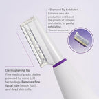 Michael Todd Beauty Sonicsmooth Pro+ Dermaplane Razor for Women Face + Eyebrow Trimmer Dermaplaning System w/LED Light Peach Fuzz Remover -16 Dermaplaning Blades & 2 Microsmooth Exfoliation Tips