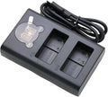 DMW-BLC12 Camera Battery Dual Charger, USB Portable, for G95/G85/G7/FZ1000 BP-DC12 BP-51, Dual Slot Fast Charger, with Micro USB Cable