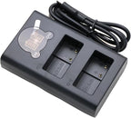 DMW-BLC12 Camera Battery Dual Charger, USB Portable, for G95/G85/G7/FZ1000 BP-DC12 BP-51, Dual Slot Fast Charger, with Micro USB Cable