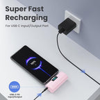 [2-Pack]Portable Charger for iPhone 16/15 Series,5200mAh PD USB C Power Bank Built-in USB-C Connector,Battery Pack Compatible with iPhone 16/16 Plus/16 Pro/16 Pro Max/15 Series,Android (Pink+Blue)