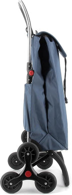 Rolser I-Max MF 6 Wheel Stair Climber Foldable Shopping Trolley - Denim