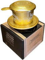 TRUNG NGUYEN LEGEND Vietnamese Pour Over Filter Set, Traditional Phin Drip Coffee Maker, Portable Reusable Coffee Press (Yellow)