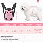Inspack Dog Backpack Carrier/Cat Carrier, Adjustable Pet Front Carriers Travel Bag for Puppy Medium Dogs, Legs Out, Soft Ventilated Doggie Chest Carry Backpacks for Hiking/Camping, 7-11 lbs, Pink