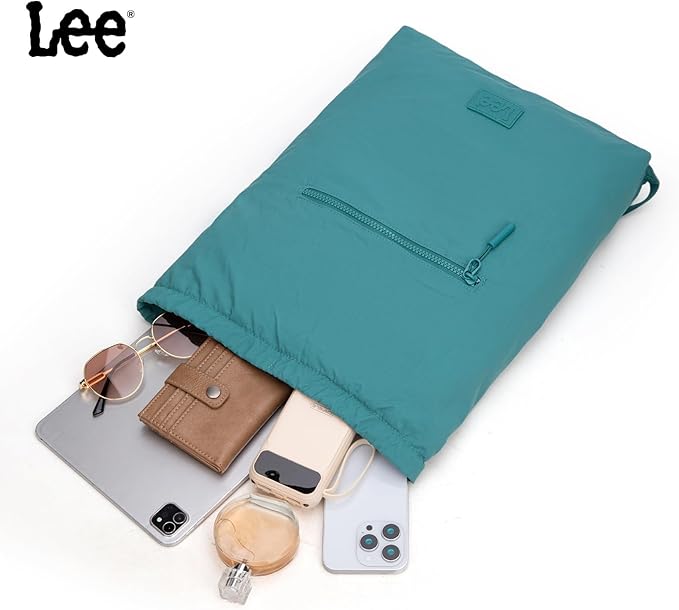 Lee Drawstring Backpack Bag Lightweight Small Gym Swim Beach Bag Water Resistant Sports Sackpack for Men Women, LEE48-002TQ